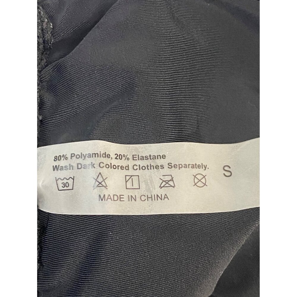 NWT SHEIN Black Bandeau Bikini Set High Waist Ruched Adjustable Straps Size S - Picture 9 of 9